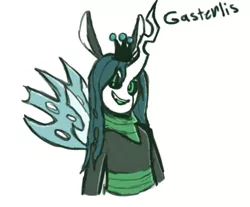 Size: 568x470 | Tagged: artist:sans-doodles, crossover, derpibooru import, parody, queen chrysalis, safe, solo, undertale, w.d. gaster