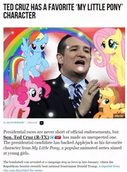 Size: 668x907 | Tagged: applejack, bedroom eyes, breitbart, derpibooru import, election, fluttershy, human, irl, irl human, photo, pinkie pie, politics, rainbow dash, safe, ted cruz