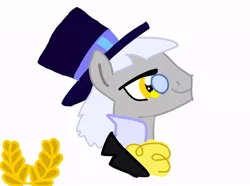Size: 944x704 | Tagged: artist:thecoltalition, caesar, derpibooru import, hat, monocle, monocle and top hat, safe, solo, top hat