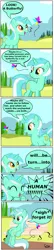 Size: 1006x4653 | Tagged: safe, artist:avchonline, derpibooru import, lyra heartstrings, butterfly, pony, unicorn, bench, comic, female, grammar error, humie, mare