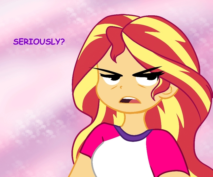 Size: 888x740 | Tagged: safe, artist:jacky-bunny, derpibooru import, sunset shimmer, equestria girls, legend of everfree, angry, cute, seriously, shimmerbetes, sunset shimmer is not amused, unamused