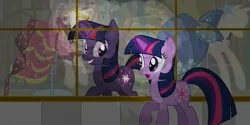 Size: 3543x1772 | Tagged: artist:boneswolbach, artist:catnipfairy, artist:xpesifeindx, derpibooru import, duality, edit, fanfic art, insanity, mannequin, mirror, reflection, safe, the strange case of dr. jekyl and mr. hyde, twilight sparkle