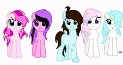 Size: 800x422 | Tagged: artist:cute_pinkie7, base used, derpibooru import, oc, oc:candy swirl, oc:lovely light, oc:roxy, oc:sapphire ink, oc:snow paw, safe, unofficial characters only