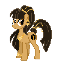 Size: 196x220 | Tagged: artist:va1ly, derpibooru import, egyptian pony, oc, oc:cleotrotra, pixel art, safe, solo, unofficial characters only