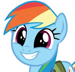 Size: 1240x1194 | Tagged: safe, artist:hendro107, derpibooru import, rainbow dash, pegasus, pony, .psd available, cute, dashabetes, female, mare, simple background, smiling, solo, transparent background, vector, wide eyes