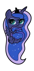 Size: 600x1250 | Tagged: safe, artist:heiwa98, derpibooru import, princess luna, chibi, cute, lunabetes, simple background, solo, transparent background