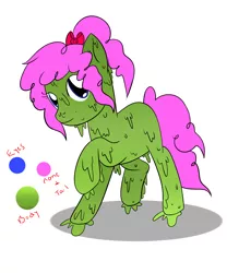 Size: 3000x3600 | Tagged: artist:deltafairy, crack shipping, custom, derpibooru import, goo pony, hybrid, interspecies offspring, irl, oc, offspring, original species, parent:pinkie pie, parent:smooze, photo, reference sheet, safe, solo, unofficial characters only