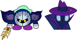 Size: 4706x2461 | Tagged: artist:nupiethehero, crossover, derpibooru import, kirby, mare do well, meta knight, nintendo, safe, simple background, transparent background, vector