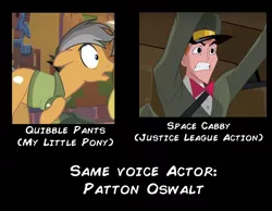 Size: 1092x847 | Tagged: dc comics, derpibooru import, exploitable meme, justice league, justice league action, meme, patton oswalt, quibble pants, safe, same voice actor, space cabbie, space cabby, stranger than fan fiction