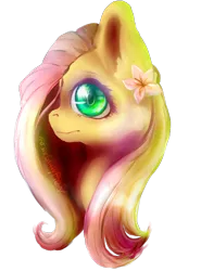 Size: 840x1133 | Tagged: artist:glittypie, derpibooru import, fluttershy, looking at you, portrait, profile, safe, simple background, solo, transparent background