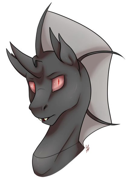 Size: 1233x1733 | Tagged: artist:kobayashi-maruu, bust, changeling, colored pupils, derpibooru import, looking at you, male, oc, oc:vatonem, red changeling, safe, solo, unofficial characters only
