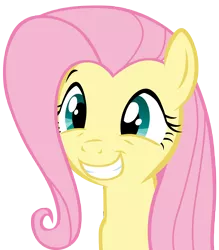 Size: 7000x8000 | Tagged: absurd resolution, adobe illustrator, artist:tardifice, derpibooru import, fluttershy, portrait, safe, simple background, smiling, solo, stare master, transparent background, vector