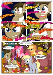 Size: 1273x1800 | Tagged: safe, artist:pixelkitties, derpibooru import, applejack, derpy hooves, doctor whooves, pinkie pie, time turner, pegasus, pony, comic, female, mare, michael bay, movie, silence, theater, transformers, vomit, vomiting