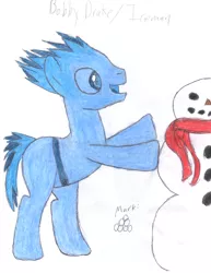 Size: 3060x3960 | Tagged: artist:aridne, derpibooru import, iceman, marvel comics, ponified, safe, snowman, x-men