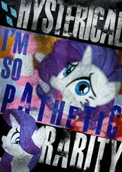 Size: 2480x3508 | Tagged: artist:skeptic-mousey, derpibooru import, poster, rarity, safe, suited for success, typography