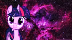 Size: 1920x1080 | Tagged: artist:cosmocatcrafts, derpibooru import, galaxy, looking at you, safe, signature, space, twilight sparkle, vector, wallpaper