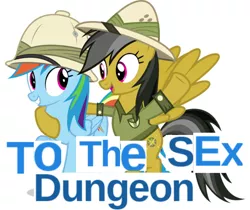 Size: 940x788 | Tagged: daring do, derpibooru import, expand dong, exploitable meme, meme, rainbow dash, sex dungeon, suggestive