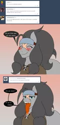 Size: 960x1976 | Tagged: suggestive, artist:lunis1992, derpibooru import, oc, oc:fury, unofficial characters only, ask the amazon mares, blushing, drool, eyes closed, long tongue, solo, tongue out, tumblr