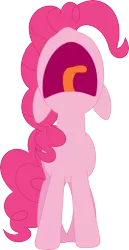 Size: 1834x3563 | Tagged: artist:porygon2z, augh, derpibooru import, nose in the air, open mouth, pinkie pie, safe, screaming, simple background, solo, transparent background, vector