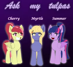 Size: 2800x2560 | Tagged: artist:nihithebrony, derpibooru import, oc, oc:cherry, oc:myrtle, oc:summer, safe, tulpa, unofficial characters only