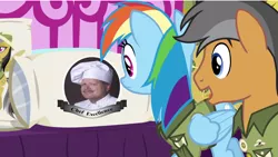 Size: 1920x1080 | Tagged: ashens, body pillow, body pillow meme, chef excellence, derpibooru import, edit, edited screencap, quibble pants, rainbow dash, safe, screencap, stranger than fan fiction