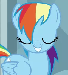 Size: 372x408 | Tagged: safe, derpibooru import, screencap, rainbow dash, pony, stranger than fan fiction, solo