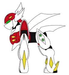 Size: 785x850 | Tagged: armor, artist:combatkaiser, blastor tekkaman blade, derpibooru import, ponified, safe, simple background, tekkaman blade, teknoman, teknoman blade plus, transparent background