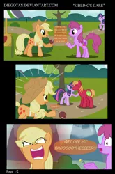 Size: 1650x2500 | Tagged: safe, artist:diegotan, derpibooru import, applejack, berry punch, berryshine, big macintosh, twilight sparkle, earth pony, pony, comic, f.r.i.e.n.d.s, male, shipping, stallion, straight, twimac