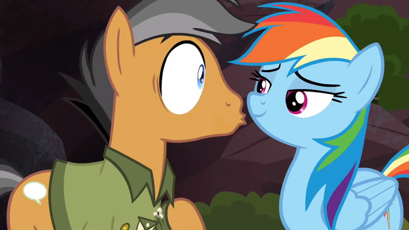 Size: 1600x900 | Tagged: safe, derpibooru import, screencap, quibble pants, rainbow dash, pony, stranger than fan fiction, faic, out of context, shipping fuel, smug, smugdash