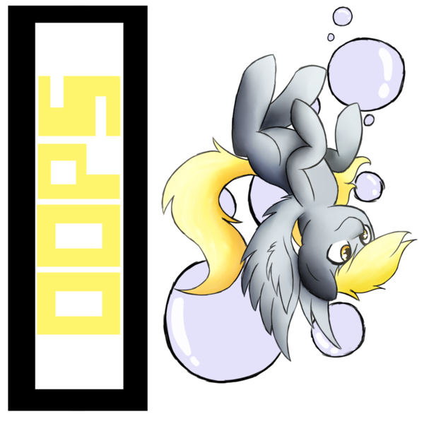 Size: 1280x1280 | Tagged: safe, artist:lyres-art, derpibooru import, part of a set, derpy hooves, pegasus, pony, bubble, cutie mark, cutie mark background, female, mare, oops, shirt design, simple background, solo, transparent background, upside down