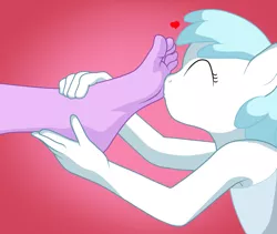 Size: 950x800 | Tagged: anonymous artist, anthro, barefoot, cotton cloudy, derpibooru import, duo, feet, female, females only, foot fetish, foot focus, foot kiss, lesbian, sniffing, suggestive, toes, twilight sparkle