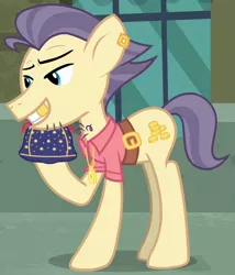 Size: 690x806 | Tagged: safe, derpibooru import, screencap, street rat, pony, the gift of the maud pie, pouch pony, rock pouch, solo