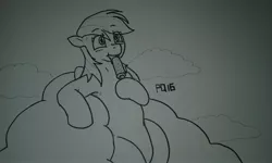 Size: 2560x1536 | Tagged: 4chan, artist:pony quarantine, cloud, derpibooru import, food, innocent, lewdness, monochrome, popsicle, rainbow dash, simple background, solo, suggestive