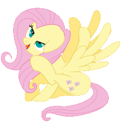 Size: 816x815 | Tagged: safe, artist:iknowpony, derpibooru import, fluttershy, pegasus, pony, animated, behaving like a dog, cutie mark, ear scratch, female, floppy ears, gif, hooves, lidded eyes, majestic as fuck, mare, open mouth, perfect loop, scratching, simple background, sitting, smiling, solo, spread wings, tongue out, transparent background, vector, wingboner, wings