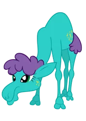 Size: 2000x2825 | Tagged: artist:sunley, camel, cloven hooves, derpibooru import, dromedary, frown, g1, g1 to g4, g4, generation leap, lidded eyes, safe, show accurate, simple background, solo, spunky, transparent background