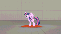 Size: 660x371 | Tagged: safe, artist:gen-ma, derpibooru import, discord, king sombra, nightmare moon, queen chrysalis, twilight sparkle, twilight sparkle (alicorn), alicorn, pony, 3d, animated, fight, kicking, overpowered, roundhouse kick, source filmmaker