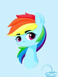 Size: 3000x4000 | Tagged: artist:aitureria, bust, derpibooru import, portrait, rainbow dash, safe, solo