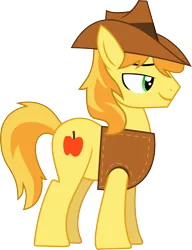 Size: 1534x2000 | Tagged: safe, artist:fennrick, derpibooru import, braeburn, earth pony, pony, male, simple background, solo, stallion, transparent background, vector