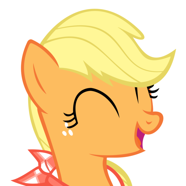 Size: 3500x3500 | Tagged: applejack, artist:drdraze, bandana, cute, derpibooru import, eyes closed, jackabetes, missing accessory, neckerchief, request, safe, simple background, solo, transparent background, vector