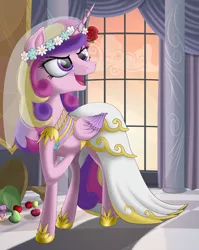 Size: 4000x5023 | Tagged: a canterlot wedding, artist:awalex, changeling, derpibooru import, disguise, disguised changeling, fake cadance, princess cadance, queen chrysalis, safe, solo, this day aria