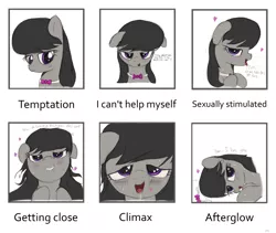 Size: 1216x1024 | Tagged: suggestive, artist:vultraz, derpibooru import, octavia melody, /pone/, 8chan, aftersex, bedroom eyes, blushing, cheesy, cute, dialogue, drawing meme, drool, female, heart, implied sex, lewd emotions, lip bite, looking at you, missionary position, offscreen character, panting, pov, solo, solo female, sweat, tongue out, wingding eyes