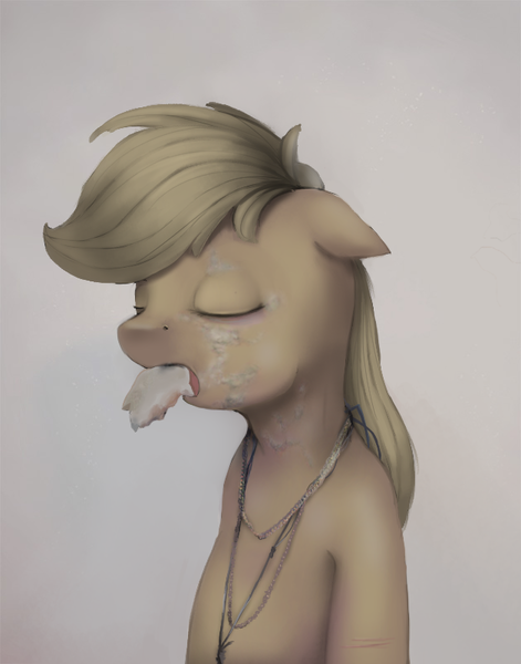 Size: 629x802 | Tagged: applejack, artist:starfirebrony, derpibooru import, mold, safe, style emulation, surreal