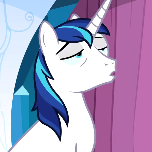 Size: 720x720 | Tagged: safe, derpibooru import, screencap, shining armor, pony, the crystalling, cropped, solo, tired