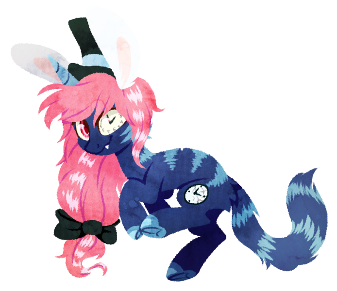 Size: 850x735 | Tagged: safe, artist:spacechickennerd, derpibooru import, oc, oc:tick time, unofficial characters only, hair bow, hat, solo