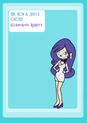 Size: 630x896 | Tagged: artist:obeliskgirljohanny, derpibooru import, human, humanized, rarity, safe, solo