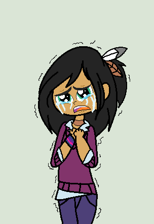 Size: 304x441 | Tagged: artist:obeliskgirljohanny, clothes, crying, crystal prep academy uniform, derpibooru import, feather, human, humanized, native american, oc, oc:embry, safe, school uniform, shaking, solo, unofficial characters only