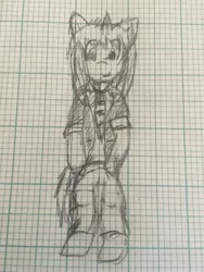 Size: 2448x3264 | Tagged: anthro, artist:ryodisk, clothes, derpibooru import, doodle, graph paper, oc, oc:ryo disk, practice drawing, practice sketch, safe, teacher, traditional art, unofficial characters only