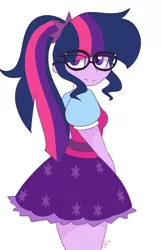 Size: 1024x1585 | Tagged: safe, artist:cubbybatdoodles, derpibooru import, sci-twi, twilight sparkle, equestria girls, ponytail, solo