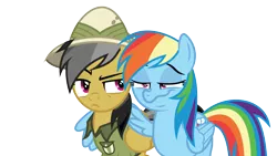 Size: 8000x4500 | Tagged: absurd resolution, adobe illustrator, .ai available, artist:8-notes, daring do, derpibooru import, rainbow dash, safe, simple background, stranger than fan fiction, .svg available, transparent background, vector