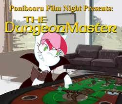 Size: 1000x850 | Tagged: artist:daisyhead, derpibooru import, oc, oc:flicker, ponibooru film night, safe, tabletop simulator, the dungeon master, unofficial characters only